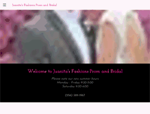 Tablet Screenshot of juanitasfashions.com